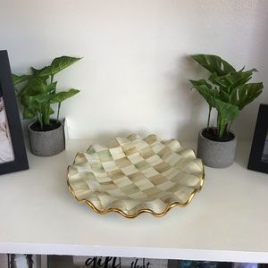 MacKenzie-Childs Parchment Check fluted plate